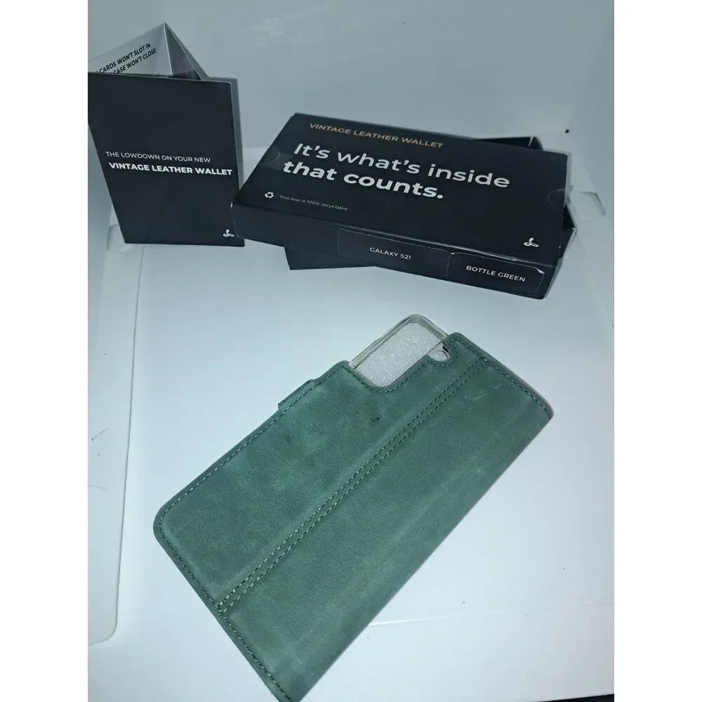 NEW EUROPEAN Leather Crafted Samsung Galaxy S21 Wallet/phone Case